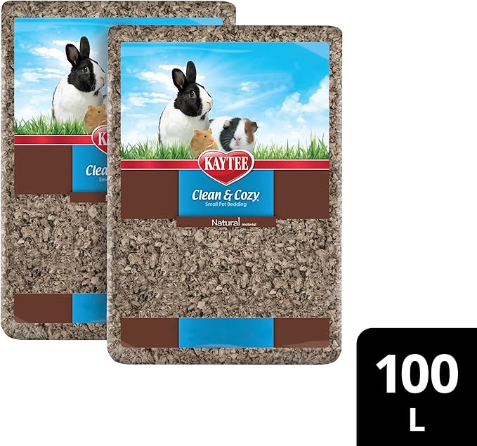 Kaytee Clean & Cozy Natural Paper Bedding, Made for Small Animals, 100 Liters Kaytee