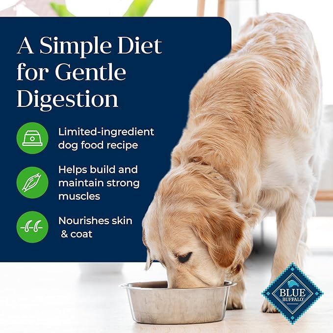 Blue Buffalo Basics Grain-Free Dry Dog Food for Adult Dogs, Limited Ingredient Diet, Lamb Recipe, 22-lb. Bag - PAWPICO