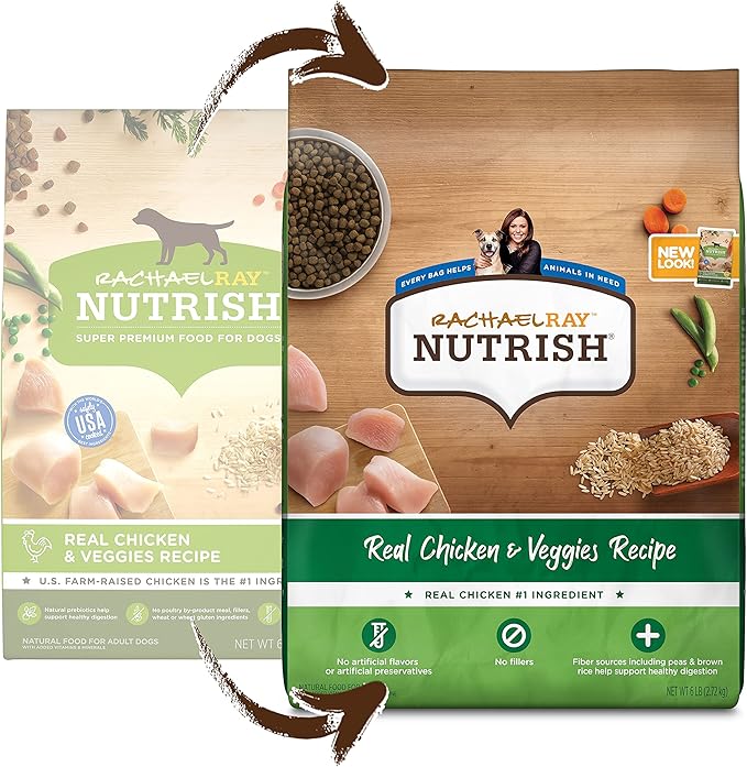 Rachael Ray Nutrish Bright Puppy Premium Natural Dry Dog Food, Real Chicken & Brown Rice Recipe, 6 Pounds (Packaging May Vary) - PAWPICO