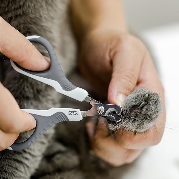 Mr. Pen- Cat Nail Clipper, White & Gray Cat Nail Trimmer, Cat Nail Clippers, Cat Claw Clippers, Cat Clippers for Nails, Pet Nail Clippers, Kitten Nail Clipper, Small Dog Nail Clipper Cat Claw Trimmer - PAWPICO