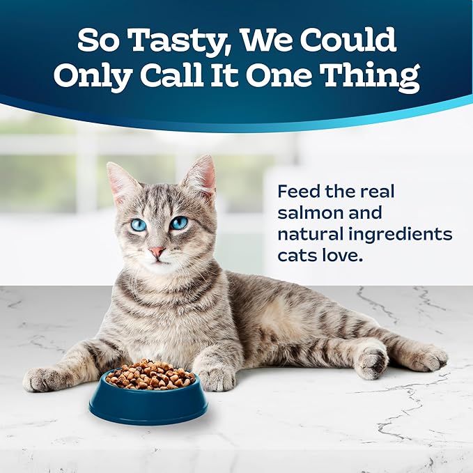 Blue Buffalo Tastefuls Adult Dry Cat Food Indoor Cat Formula, Made in the USA with Natural Ingredients, Salmon Recipe, 7-lb. Bag - PAWPICO
