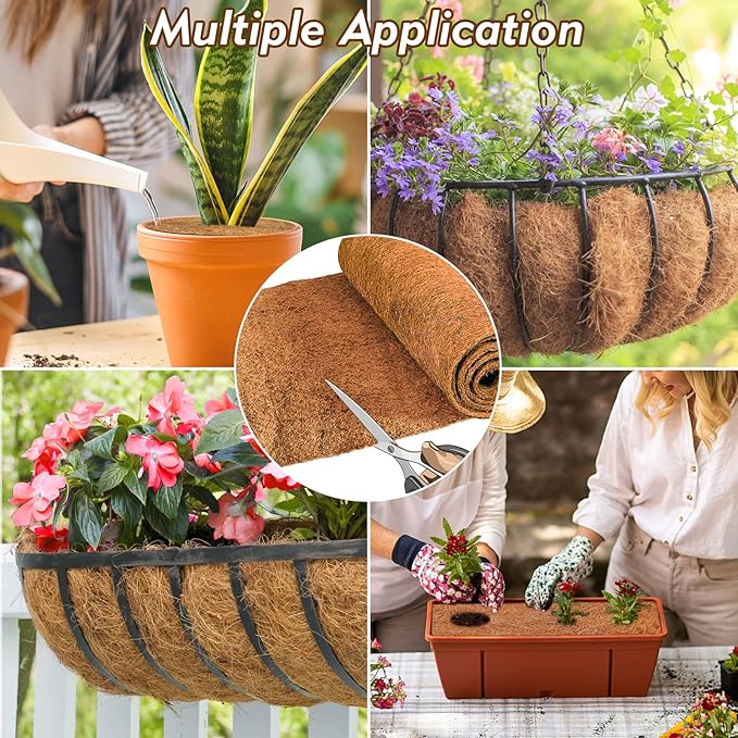 ZeeDix 10 Pieces Coconut Fiber Reptile Substrate Mat, 14 x 14 inches Natural Coco Coir Mat Turtle Bedding Tortoise Carpet Reptile Terrarium Liner for Lizard Snake Turtle Gecko Bearded Dragon ZeeDix
