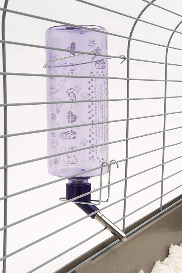 Lixit Standard Cage Water Bottles for Rabbits, Ferrets, Guinea Pigs, Hamsters, Rats, Mice and Other Small Animal's (32 Ounce, Purple) Lixit