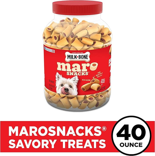 Milk-Bone MaroSnacks Small Dog Treats With Bone Marrow, 40 Ounce Container - PAWPICO