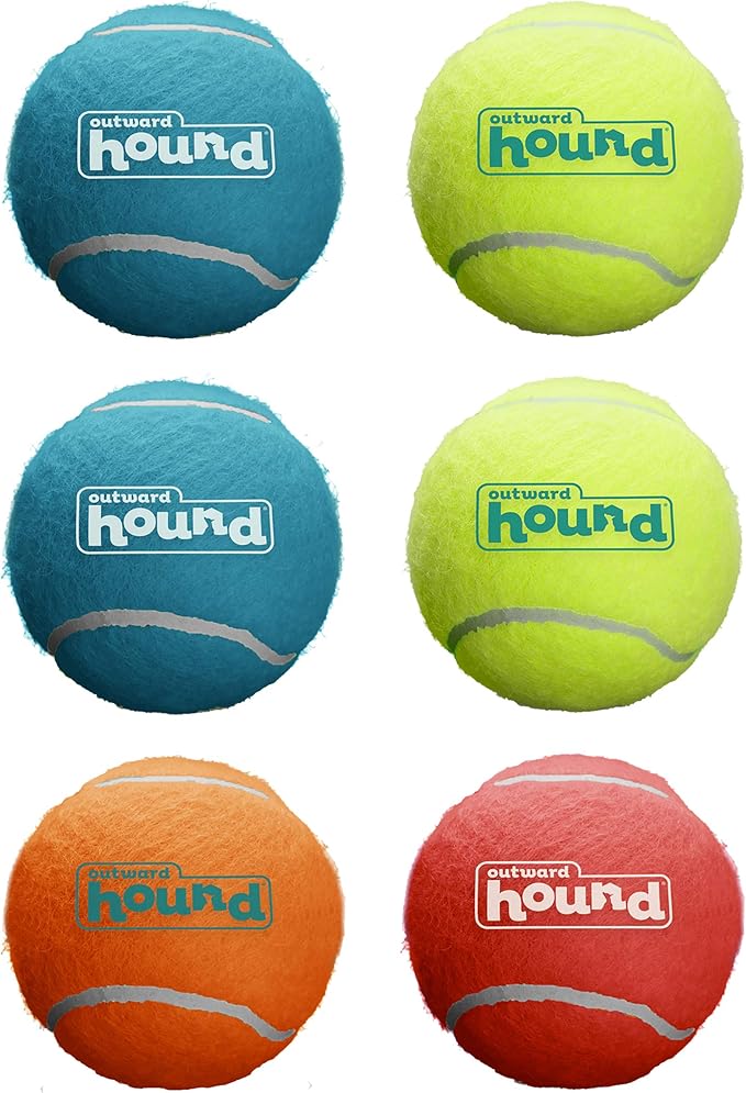 Outward Hound Squeaker Ballz Fetch Dog Toy, Medium, 6-Pack - PAWPICO