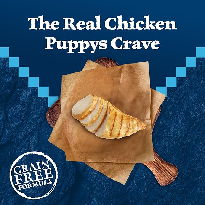 Blue Buffalo Wilderness Puppy High-Protein Dry Dog Food with Real Chicken, Grain-Free, Made in the USA with Natural Ingredients, Chicken, 4.5-lb Bag - PAWPICO