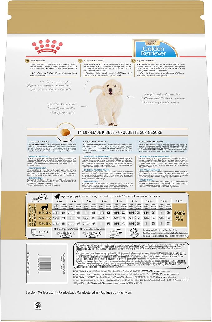 Royal Canin Golden Retriever Puppy Dry Dog Food, 30 lb bag - PAWPICO
