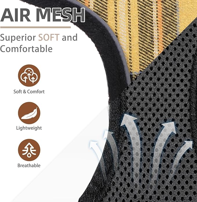 PUPTECK Soft Mesh Dog Harness and Leash Set Pet Puppy Cat Comfort Padded Vest No Pull Harnesses, Yellow, L PUPTECK