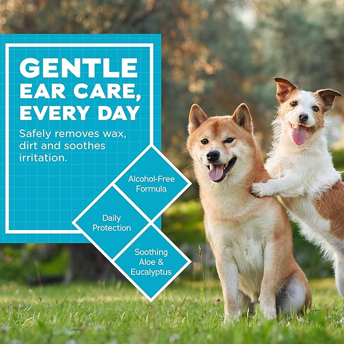 Dog Ear Wipes - Otic Cleaning Wipes for Infections and Controlling Ear Infections and Ear Odor in Pets - EarWELL by VetWELL - 100 Count VetWELL