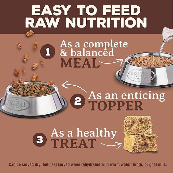 Primal Freeze Dried Raw Dog Food Nuggets, Pork, Complete & Balanced Meal, Also Use as Topper or Treat, Premium, Healthy, Grain Free, High Protein Raw Dog Food, 14 oz PrimalPetFoods