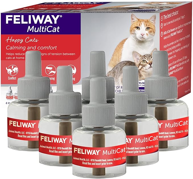 FELIWAY MultiCat Calming Pheromone, 30 Day Refill - 6 Pack Feliway%C2%AE