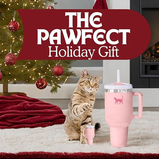 Kitty Cup Tumbler Cat Toy – Cute Cat Toy with Catnip, Crinkle Cat Toys for Cat Birthdays or Christmas, Funny Cat Toys for Kittens (Pink Peach Dust) - PAWPICO