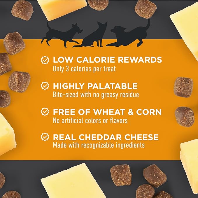 Cloud Star Tricky Trainers Soft & Chewy Dog Training Treats 14 oz Pouch, Cheddar Flavor, Low Calorie Behavior Aid with 360 treats - PAWPICO