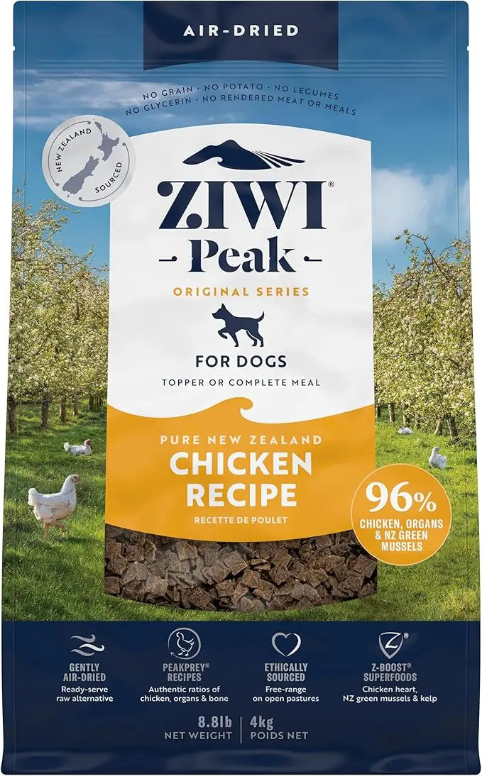 ZIWI Peak Air-Dried Dog Food – Chicken - All Natural, High Protein, Grain Free, Limited Ingredient w/ Superfoods (140.8oz) - PAWPICO