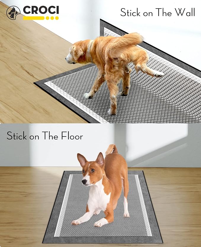CROCI 28"x44" 4XL Activated Carbon Pee Pads for Dogs, Odor-Control Charcoal Dog Pads Absorbs Up to 12 Cups of Liquid, 6-Layer Thicker Leak-Proof & Quick Dry Dog Training Pads, Disposable (25 Counts) - PAWPICO