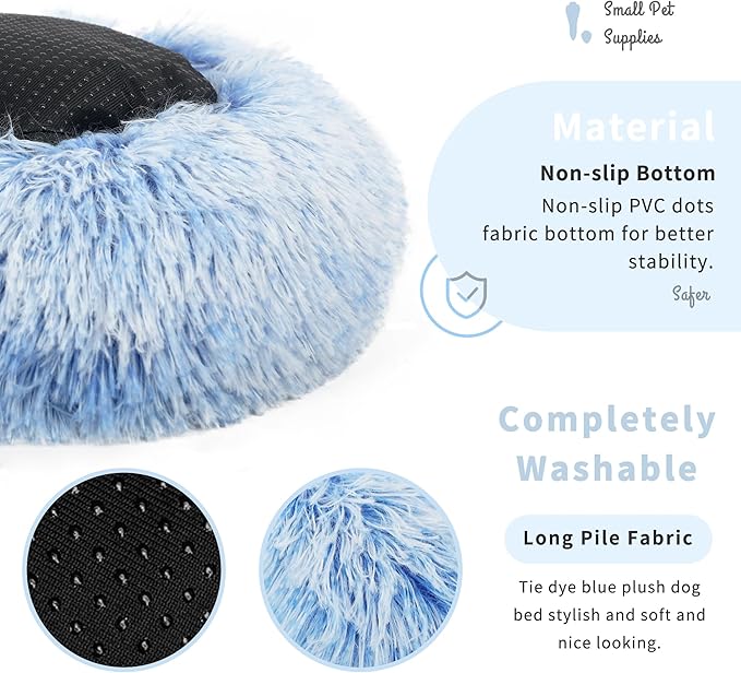 Hamster Bed Cute Blue and White Warm Cushion for Small Animal - Comfortable Sleep Mat Pad for Guinea Pigs/Hedgehog/Squirrel/Mice/Rats/Chinchilla Nest House 11.8 inch - PAWPICO