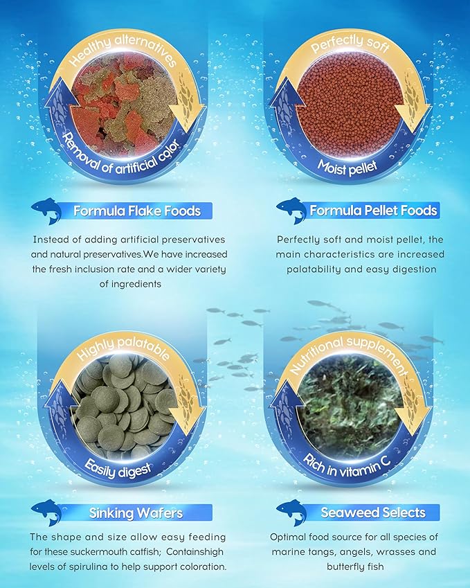 Ocean Nutrition Formula Two Pellets - Fish Food for Herbivorous & Omnivorous Marine Tropical Fish, High Protein(40%) - 7 oz (200 g) Small Pellets OceanNutrition