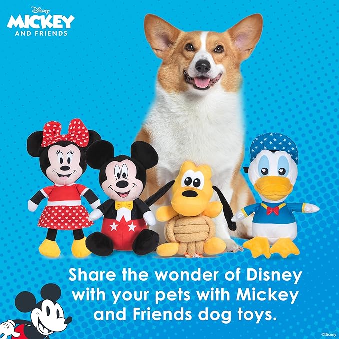 Donald Duck Plush Squeaky Dog Toy 9in | Disney Dog Toys | Plush Squeaker Toy for Dogs Inspired by Donald Duck, Disney Mickey and Friends - PAWPICO