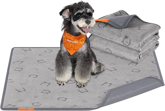 Feandrea Washable Pee Pads for Dogs, 2 Pack, Reusable Dog Pads, 36 x 34 Inches, M, Waterproof Pet Training Pads, Leakproof, Non-Slip, Super Absorbent, for Dogs, Cats, Rabbits, Dove Gray UPTD002G01 - PAWPICO