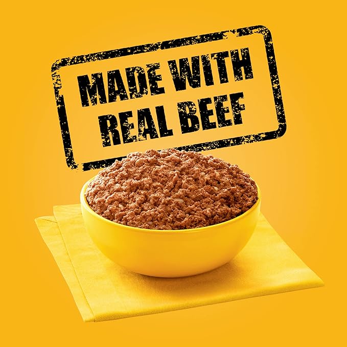 PEDIGREE CHOPPED GROUND DINNER Adult Canned Soft Wet Dog Food, T-Bone Steak Flavor, 13.2 oz. Cans (Pack of 12) - PAWPICO