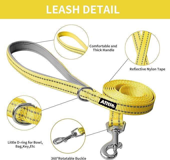 AIITLE Small Harness for Puppy with A Leash - Spring Dog Vest Harness with Super Breathable Mesh, Reflective No-Pull Pet Harness for Outdoor Walking, Camping for Small Dogs, Cats Yellow XXS AIITLE-FORPETSBETTERLIFE