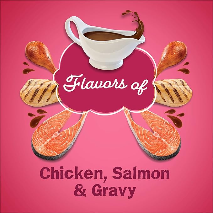 Purina Friskies Dry Cat Food Gravy Swirl'd With Flavors of Chicken, Salmon and Gravy - 3.15 lb. Bag Friskies