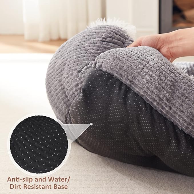 MIXJOY Dog Beds for Small Dogs, Rectangle Cave Hooded Blanket Puppy Bed, Luxury Orthopedic Cat Beds for Indoor Cats, Warmth and Machine Washable (20 inches, Grey) - PAWPICO