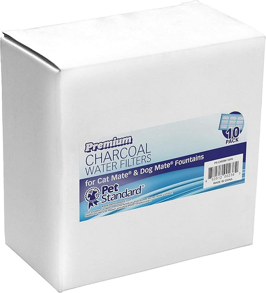 Replacement Water Filter Cartridges for Cat Mate & Dog Mate Fountains, Pack of 10 - PAWPICO