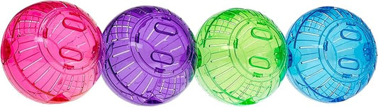 Kaytee 7" Assorted Color Run-About Exercise Ball for Pet Hamsters & Gerbils (Pack of 2) Kaytee