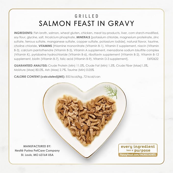 Purina Fancy Feast Grilled Wet Cat Food Seafood Collection in Wet Cat Food Variety Pack - (Pack of 24) 3 oz. Cans PurinaFancyFeast