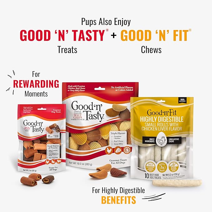 Good'n'Fun Triple Flavor Kabobs 48 Ounce, Rawhide Snack for All Dogs - PAWPICO