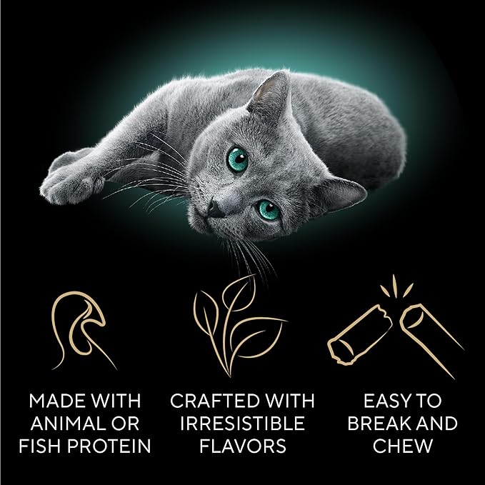 Sheba Meaty Tender Sticks Soft Cat Treats with Chicken, Tuna Flavor, and Salmon Flavor, 0.14 oz., 70 Count Sheba