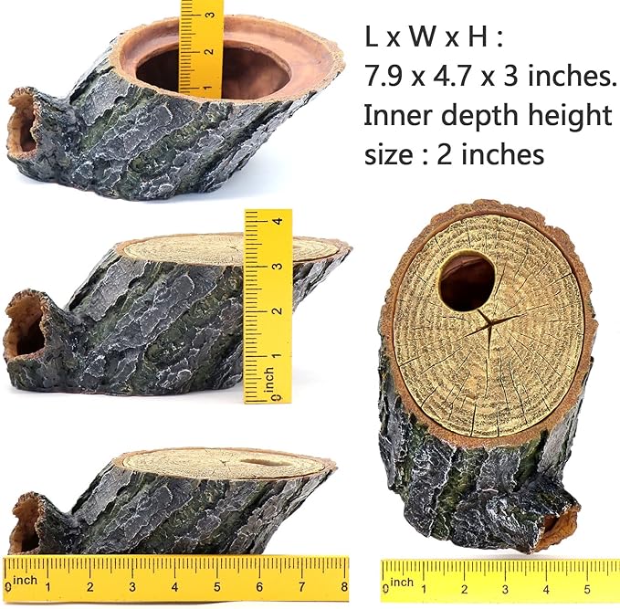 Snake Hide and Basking Tree Roots Cave for Terrariums, Available for Climbing and Hiding Spots for Reptiles, Amphibians, and Small Animals, Corn Snake, Green Snake and Small Gecko relaqcc