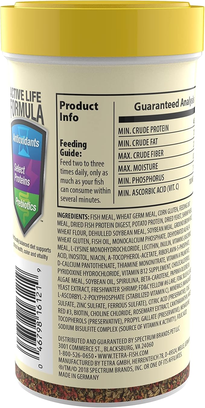 Tetra TetraMin Tropical Granules 3.52 Ounces, Nutritionally Balanced Fish Food (Pack of 2) Tetra