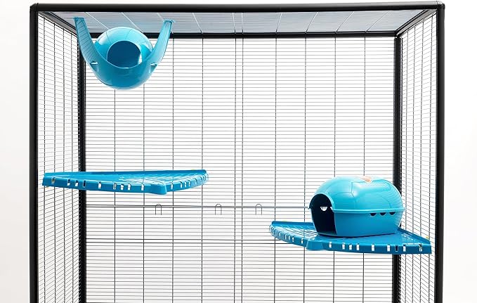 Lixit Igloos and Hideaways for Guinea Pigs, Rats, Mice, Hamsters, Gerbils and Other Small Animals (Blue Pack of 2, Large Space Pod) Lixit