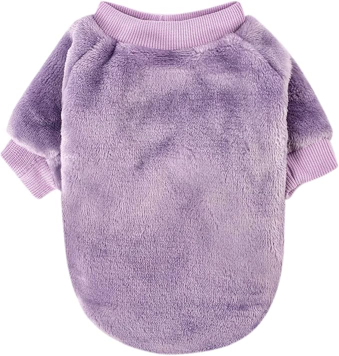 FabriCastle Small Dog Sweaters, 3 Count, Dog Clothes, Dog Coat, Dog Jacket for Small or Medium Dogs Boy or Girl, Ultra Soft and Warm Cat Pet Sweaters Apparel (XX-Small, Pink,Purple,Light Pink) - PAWPICO