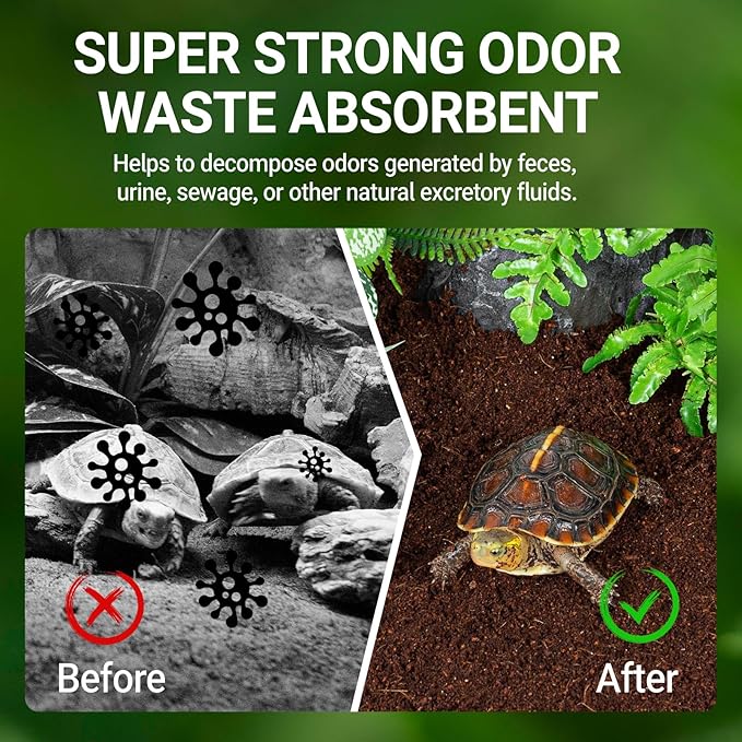 REPTI ZOO Reptile Coconut Fiber Substrate 72 Quart, Reptile Bedding Coco Coir Brick for Turtle, Hermit Crab, Spider, Frog | 100% Organic | Odor Absorption REPTIZOO