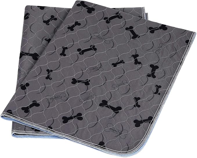 Washable Dog Pee Pads with Free Grooming Gloves,Non Slip Dog Mats with Great Urine Absorption,Reusable Puppy Pee Pads for Whelping,Potty,Training,Playpen - PAWPICO
