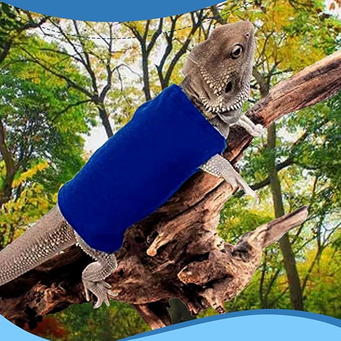Lizard Clothes Bearded Dragon Hoodie Sweater Jacket Small Pet Costume Flannel Apparel for Reptiles Party Cosplay Props Chameleon Outfit Reptile Clothing Accessories HOKABLE