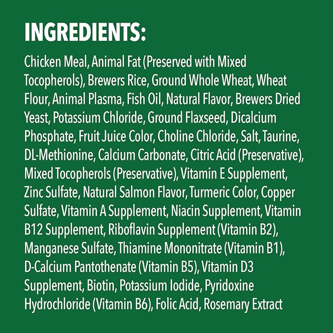 Greenies Feline Smartbites Skin & Fur Crunchy and Soft Natural Cat Treats, Salmon Flavor, 4.6 oz. Pack (Pack of 2) GREENIES