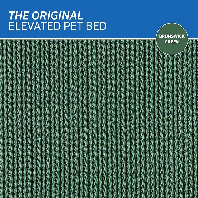 Coolaroo The Original Cooling Elevated Pet Bed,Brunswick Green, Small - PAWPICO
