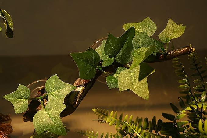 AQUA KT Reptile Corner Branch Terrarium Plant Decoration with Suction Cup for Amphibian Lizard Snake Climbing AQUAKT