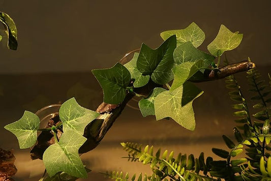 AQUA KT Reptile Corner Branch Terrarium Plant Decoration with Suction Cup for Amphibian Lizard Snake Climbing AQUAKT