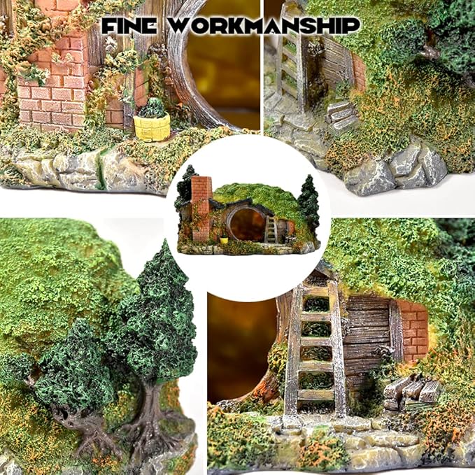 fazhongfa Aquarium Decorations Castle Fish Tank Décor Thematic Ornaments (Hobbit-L) fazhongfa