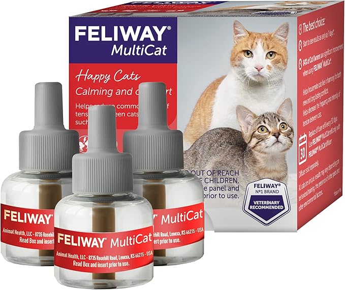 FELIWAY MultiCat Calming Pheromone, 30 Day Refill - 3 Pack Feliway%C2%AE