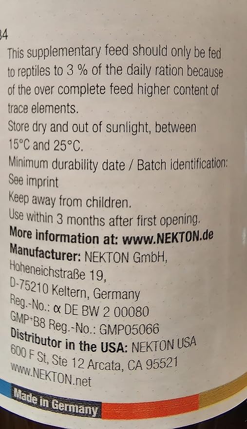 Nekton-Rep Calcium-PUR+ Calcium Preparation for All Reptiles and Amphibians 65gm / 2.29oz NEKTON