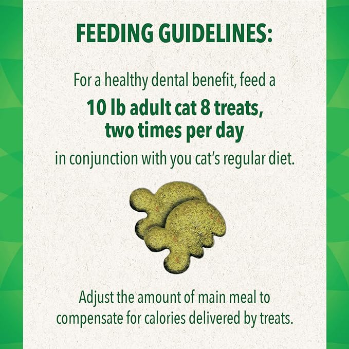 Greenies Feline Adult Natural Dental Care Cat Treats, Tempting Tuna Flavor, 4.6 oz. Pouch GREENIES