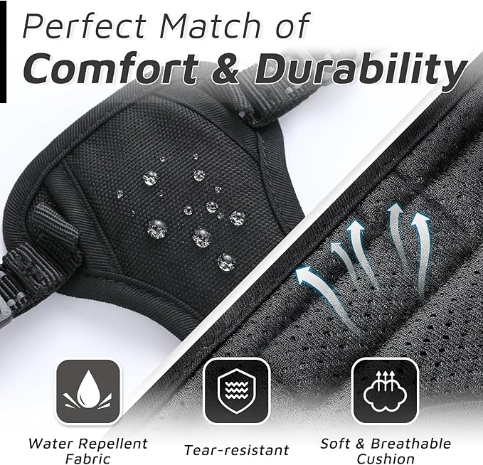 Eagloo Small Dog Harness No Pull, Service Vest with Reflective Strips and Control Handle, Adjustable and Comfortable for Easy Walking, No Choke Pet Harness with 2 Metal Rings, Black, XS GoExplorewithEagloo