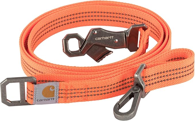 Carhartt Dog Leash, Durable Nylon Webbing Dog Leash, Hunter Orange, Large Carhartt