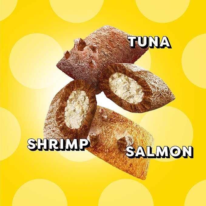 TEMPTATIONS MIXUPS Crunchy and Soft Cat Treats Surfer's Delight Flavor, 6.3 oz. Pouch, Pack of 10 Temptations